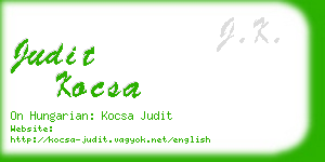 judit kocsa business card